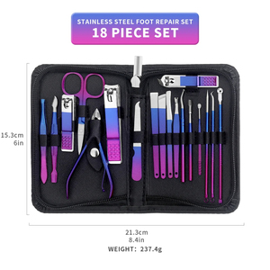 Kit de manucure et pédicure de qualité supérieure, ensemble d'instruments de soin des ongles portables pour la maison, les salons de beauté et les voyages - Product Image 4
