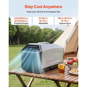 Portable 3050 BTU <b>Camping</b> Air Conditioner with Remote Touch Control 61-90F Adjustable for Tent & Room 150 M3 Coverage - Product Image 2