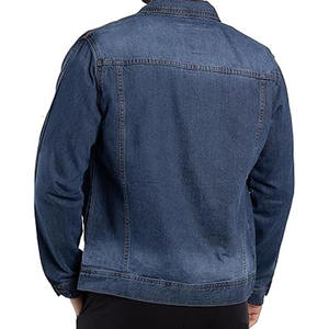 Veste en jean bleu pour homme, style vintage, patchwork, large, effet usé, personnalisée - Product Image 2