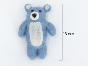 Ourson en laine fait main, ornement de la Saint-Valentin, cadeau mignon pour enfant, décoration en forme de cœur, jouet romantique en feutre et fil - Product Image 5