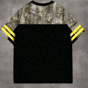 เสื้อเจอร์ซีย์อเมริกันฟุตบอลทรงโอเวอร์ไซส์ลายกราฟิกสำหรับผู้ชาย สไตล์สตรีทแวร์ พิมพ์หมายเลข เสื้อยืดลำลองสไตล์ทีม รับผลิตตามสั่ง OEM แบรนด์ส่วนตัว - Product Image 6