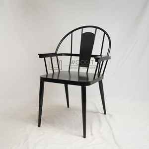 Silla de Comedor Moderna de Madera Maciza Negra 100% para Restaurante, Cafetería, Uso Comercial, Almacén, Dormitorio - Venta al por Mayor 2026 - Product Image 1