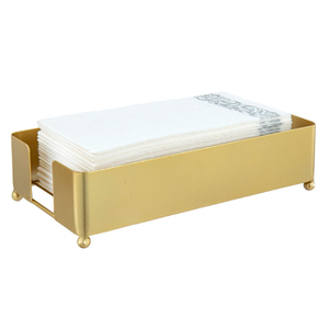 Porte-serviettes minimaliste en métal doré, rectangulaire, réutilisable, décoration de table pour la maison et la cuisine, porte-serviettes carré, porte-serviettes rond - Product Image 1