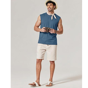 Men Sleeveless T-<b>Shirt</b> <b>100</b>% <b>Polyester</b> Solid Eco-Friendly Athletic Tank Top Breathable Quick Dry Anti-Pilling Lightweight - Product Image 2