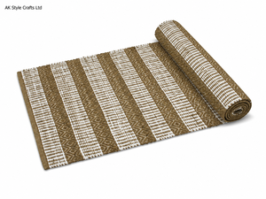 Striped Natural Jute <b>Door</b> <b>Mat</b> Handmade <b>Washable</b> Non-Slip Eco-Friendly PET Friendly for Front <b>Door</b> Hallway Porch Patio Home - Product Image 2