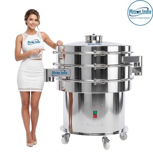 Máquina Cribadora Vibratoria Digital Automática de Acero Inoxidable Micron India, Equipo Industrial de Cribado de Polvo con PLC de Precisión para Papel - Product Image 2