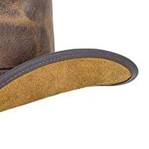 Chapeaux de cowboy en cuir 100% unisexes, design vintage, vente en gros, impression personnalisée, large bord, style western - Product Image 5