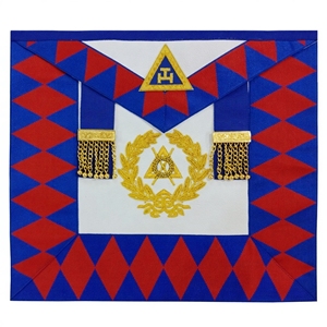 MASONIC REGALIA ROYAL ARCH CHAPTER GRAND <b>PIN</b> BADGE with TWO TASSELS HAND-EMBROIDERED EMBLEM Gold Bullion Work Safety <b>Pin</b> - Product Image 1