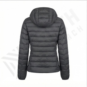 Chaqueta acolchada de calle alta para hombre, abrigo de invierno con capucha y cuello levantado, abrigos de bombardero con cremallera, los mejores materiales ligeros personalizables para hombre - Product Image 3