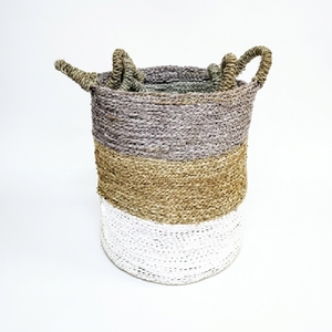 Paniers de rangement tissés à la main en jonc de mer naturel, multifonctionnels, écologiques, personnalisés, de haute qualité, décoration intérieure, Dekor Asia - Product Image 1
