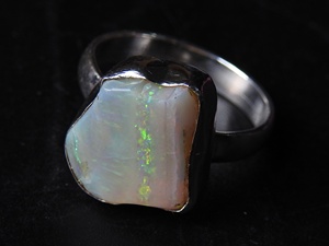 Australian Natural Polished Silver <b>Opal</b> Classic Wedding & Party Gift <b>Ring</b> for Her Fashion Jewelry New Arrival - Product Image 3