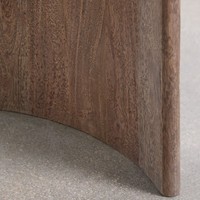 Table d'appoint Vandana Terra Sierra en travertin et bois d'acacia