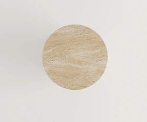 Mesa de Centro Redonda de Travertino con Base Esférica, Mesa Auxiliar de Piedra para Sala de Estar, Muebles Modernos, Decoración del Hogar - Product Image 2