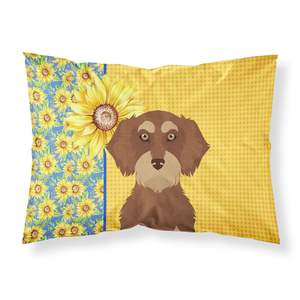 Taie d'oreiller standard décorative pour teckel Tournesols Wirehair Red Tan Lightweight Super Soft Easy Care for - Product Image 1