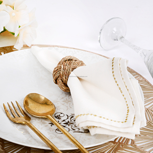 Ronds de serviette Jacinthe d'eau naturelle Rond de serviette de ferme fait à la main pour la fête de Noël Fournitures de décoration de table de mariage - Product Image 2