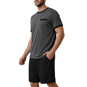Ensembles de t-shirts pour hommes en deux pièces assorties, design de logo personnalisé, ensemble short et t-shirt, ensemble d'été surdimensionné de haute qualité - Product Image 4