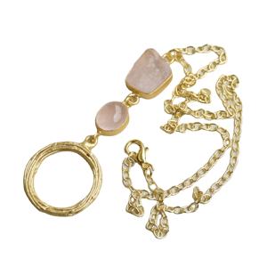 Collar con Colgante Delicado Chapado en Rodio, Joyería de Moda Hecha a Mano para Mujer, Proveedor de Moda al por Mayor - Product Image 1