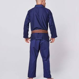 Kimono de BJJ Unisex Azul Marino de Algodón, Top y Pantalones para Artes Marciales, Transpirable, 380g, Conjunto de Uniforme de Marca Personalizada - Product Image 5