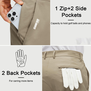 Shorts de golf pour hommes, respirants, pour l'été, shorts de sport, élastiques, séchage rapide, respirants, prix bas, pantalons de golf pour hommes - Product Image 4
