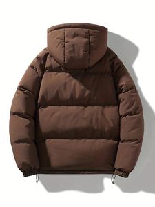 Chaqueta de invierno acolchada para hombre, totalmente personalizable, cálida, estilo urbano, con cremallera completa, venta al por mayor - Product Image 6