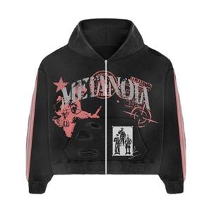 New Top Trend Custom Hoodies Embroidered Printed Hooded <b>Camo</b> Custom Hoodie <b>Men</b> Full Zip up Hoodie <b>Jacket</b> - Product Image 1