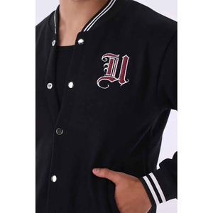 Streetwear Varsity <b>Jacket</b> Custom Full Snap Varsity <b>Jacket</b> Wool Sleeves Plus Size Men's <b>Letterman</b> <b>Jacket</b> OEM - Product Image 6