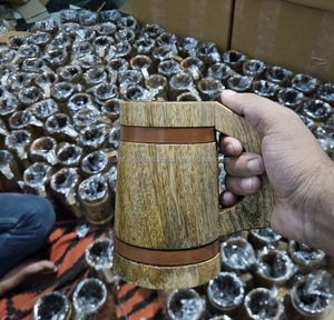 Mug en bois artisanal classique personnalisé pour la maison, le bureau, l'hôtel, mug à bière en bois, mug à thé, avec la meilleure qualité, grossiste en provenance d'Inde - Product Image 2