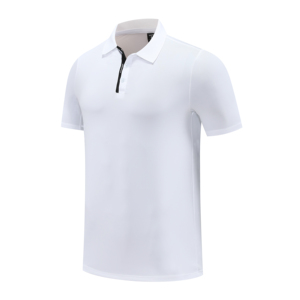 Polo de Manga Corta para Hombre, Color Sólido, con Ribete en Contraste, Corte Regular, Ropa Casual, Tejido de Punto 100% Poliéster - Product Image 4