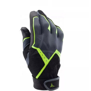Gants de frappeur de baseball/softball en cuir personnalisés pour gauchers, durables, de haute qualité, légers, respirants, rembourrés, avec fermeture auto-agrippante - Product Image 2