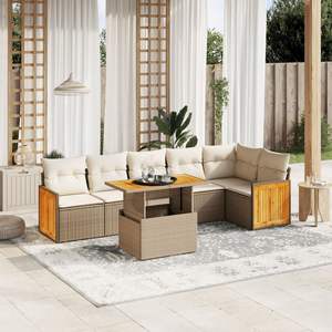 Set Divano da Giardino Beige - Product Image 1