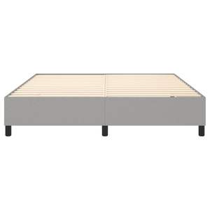 Cadre de lit rembourré gris clair, 100% polyester, contreplaqué, bois d'ingénierie, durable et élégant - Product Image 5