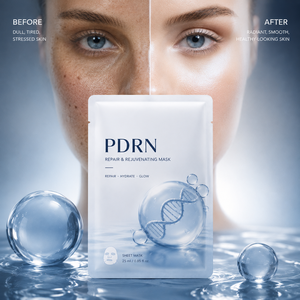 Masque en tissu à l'acide hyaluronique pour le visage – Hydratant, revitalisant, améliore l'éclat, unifie le teint, renforce la barrière cutanée – Végan, sans parabènes - Product Image 1
