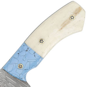 Couteau de chasse personnalisé DIY OEM en acier inoxydable, lame fixe, pointe en forme de goutte, bord biseauté, manche en bois, couteau de camping en plein air - Product Image 3
