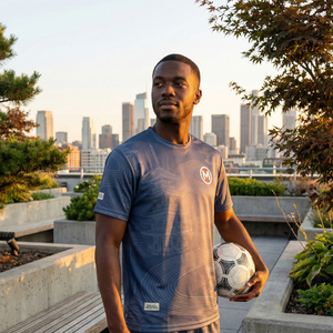 Ensemble d'uniformes de football personnalisés pour hommes, maillot et short de football, imprimé par transfert thermique, 100% polyester UPF 50, kit d'entraînement OEM pour équipe - Product Image 6