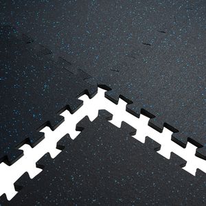 25 Piastrelle per Pavimento da Palestra, Spessore 0,56 Pollici, Tappetini per Allenamento 63,5 x 63,5 cm, Copertura 9,5 m², Superficie in Gomma EVA con Materiale EPDM da 15 mm - Product Image 3