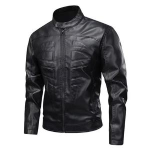 Blazer unisexe en cuir PU, coupe ajustée, col montant, simple boutonnage, imperméable, style urbain, fermetures éclair, doublure satinée, hiver - Product Image 4