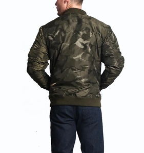 Venta al por mayor 2025 logotipo personalizado moda calle hombres chaqueta bombardero invierno grueso Casual MA-1 chaqueta recortada para hombres - Product Image 6