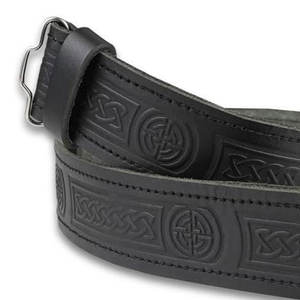 Ceinture à motif de nœud celtique en relief, en cuir écossais 100% de haute qualité, fabrication traditionnelle, fournitures d'usine - Product Image 3