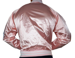 Dernières vestes universitaires en satin de soie de haute qualité pour hommes Nouveauté Arrivée personnalisée Bouton Veste de mode extérieure pour hommes Patchwork - Product Image 2