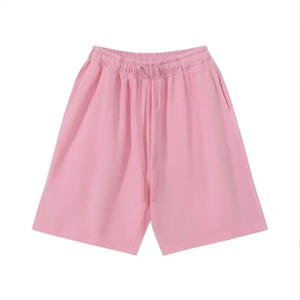 Shorts Bermuda en Coton Uni pour Homme, Taille Élastique, Fermeture à Cordon, Tissu Respirant, Style Taille Mi-Haute - Product Image 4