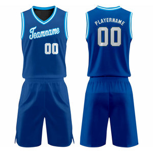 Tenues de sport personnalisées sans manches pour le basketball, ensemble uniforme de basketball pour jeunes, imprimé tendance, vierge, par sublimation, pour équipes - Product Image 1