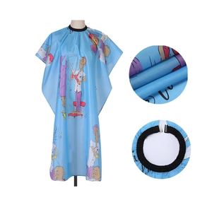Carton Printing Kids Hairdressing <b>Aprons</b> 100% Polyester Extra Long Water Proof Unisex Hair Cutting Barber Salon Use <b>Aprons</b> - Product Image 2