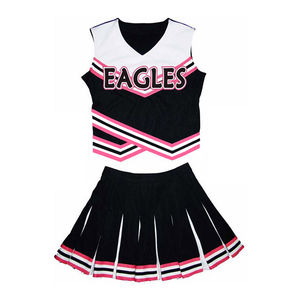 Tenues de cheerleading personnalisées de haute qualité, fournies par l'usine, imprimées par sublimation, avec strass, confortables pour les équipes sportives féminines - Product Image 2