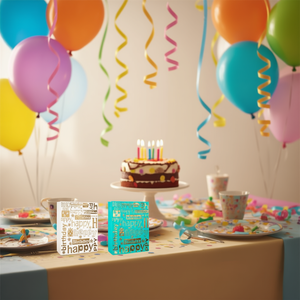 Sacchetto Regalo Ilan 18x24x8cm Design Buon Compleanno per Feste - Product Image 3