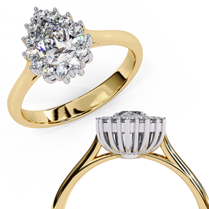 Anillo de Compromiso Clásico con Diamante Cultivado en Laboratorio de 0.5 Quilates, Corte Pera, Oro de 10k, 14k, 18k, Certificado IGI, Diamante VS DEF para Aniversario o Boda - Product Image 2