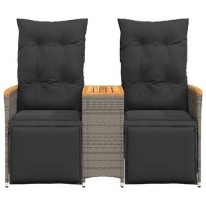 โซฟาปรับเอนสีเทาสำหรับเฟอร์นิเจอร์ระเบียงกลางแจ้ง - Product Image 4