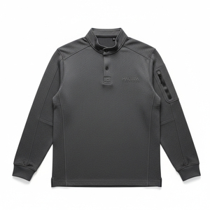 Camisa de Manga Larga para Hombre con Logotipo Personalizado, Tejido Floral, Algodón Piqué Transpirable, Corte Ajustado Informal, Impresión por Transferencia de Calor de Alta Calidad - Product Image 1