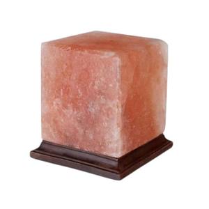 Paquete de 2 Lámparas de Sal del Himalaya en Forma de Cubo Tallado, Luz Nocturna Natural-Sian Enterprises - Product Image 3