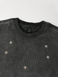 Custom Oversized Men's Black T-Shirt With Glitter <b>Star</b> Print Short Sleeve Knitted Casual Style 100% Cotton O-Neck Breathable - Product Image 5
