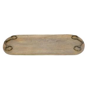 Bandeja de Madera para Servir, Diseño Antiguo con Forma de Brida de Caballo, Tabla de Cortar Premium, Utensilios de Cocina, Diseño Multifuncional - Product Image 3